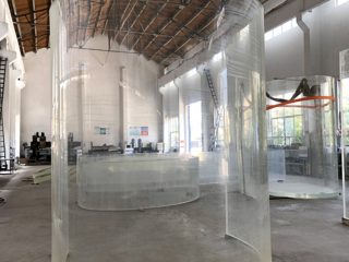 curved lucite acrylic plexi glass plate for ocean aquarium