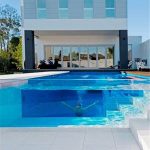 Customized transparent acrylic thick plexiglass sheet panel for swimming pool project