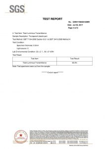 SGS Test Certificate EN